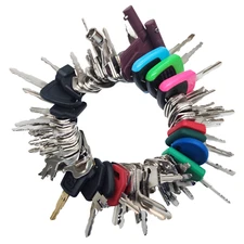 67 Construction Equipment Keys Set Cat Case Komatsu Kubota Volvo Bobcat JCB