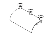 Chatsworth 12101-E12 Cable Runway Radius Drop, Stringer, Adjustable, Glacier Wht