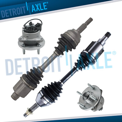 Front CV Axle Shafts Wheel Bearing Hubs for 2005-2010 Chevy Cobalt Pontiac G5