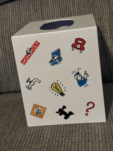 Retro MONOPOLOY Official Game Square Tissue KLEENEX BOX HOLDER Cover - Picture 3 of 7