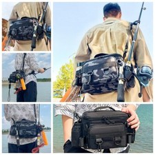 Fishing Carry Bag Fishing Tackle Storage Bags Waist Shoulder Pack Box Waterproof