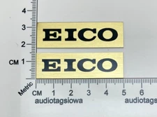 EICO Speaker Grill Badges Pair Custom Made Aluminum