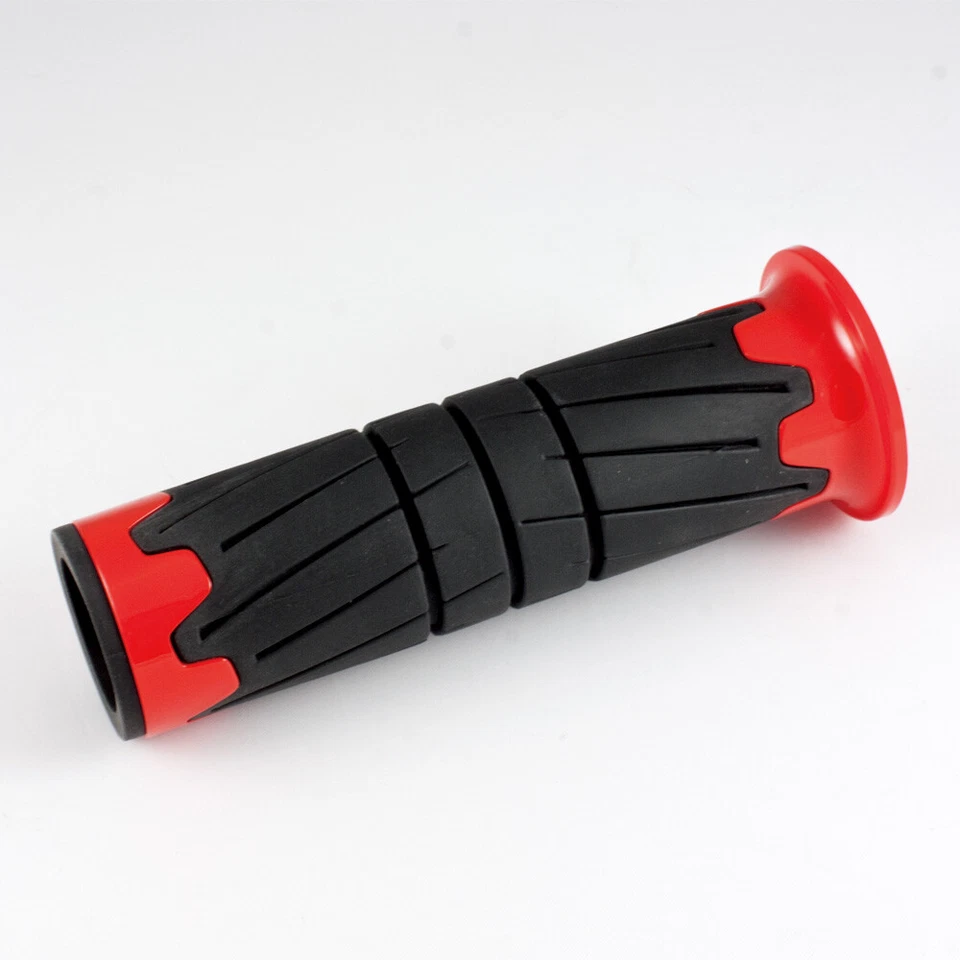 Manillar moto empuñaduras negro y rojo ajuste universal 7/8" 22mm 1" 25mm Foto 4 de 4