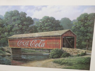 Jim Harrison Summer Coca Cola Bridge Limited/Signed Print Rare