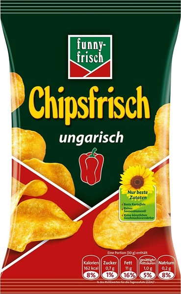 Funny-Frisch Chipsfrisch Ungarisch Kartoffelchips Chips 12 X 40G 12Er Pack-image