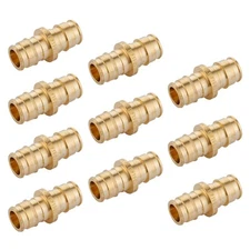 (Pack of 10) EFIELD Pex A Full Flow Expansion Brass Fitting 3/4x 3/4 Straight