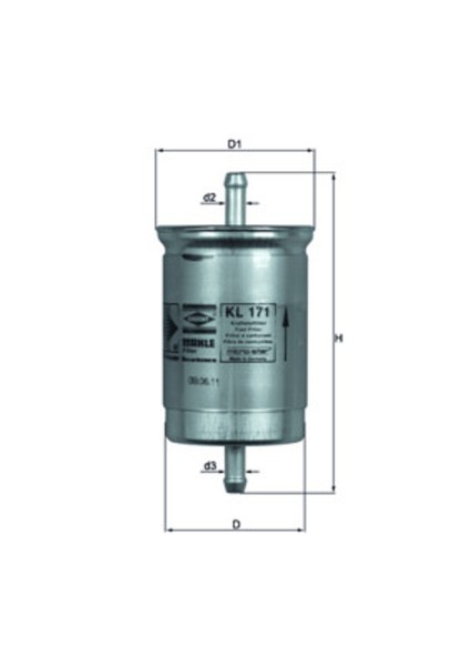 Mahle Kraftstofffilter KL 171 Leitungsfilter FüR Opel Nissan Isuzu Ford Campo UP-image