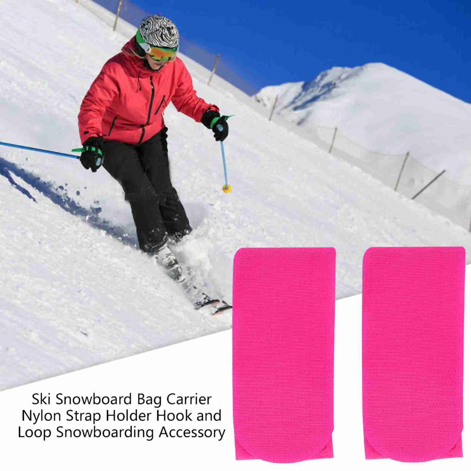 Ski Snowboard Bag Carrier Nylon Strap Holder Hook And Loop Snowboarding Ac KRI✈️