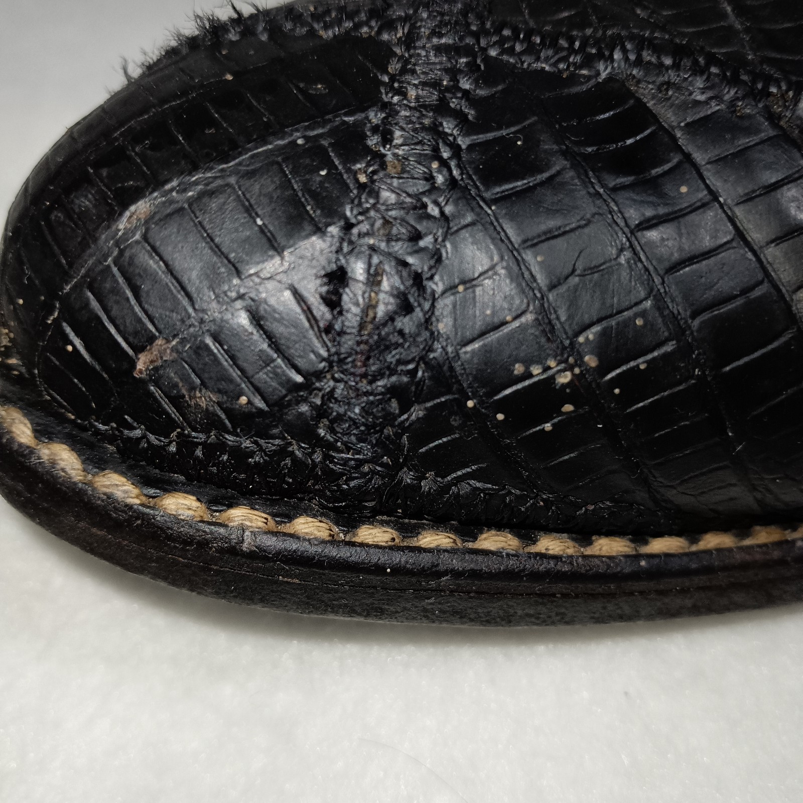 Vintage Dan Post Black Lizard Patchwork Cowboy Bo… - image 14