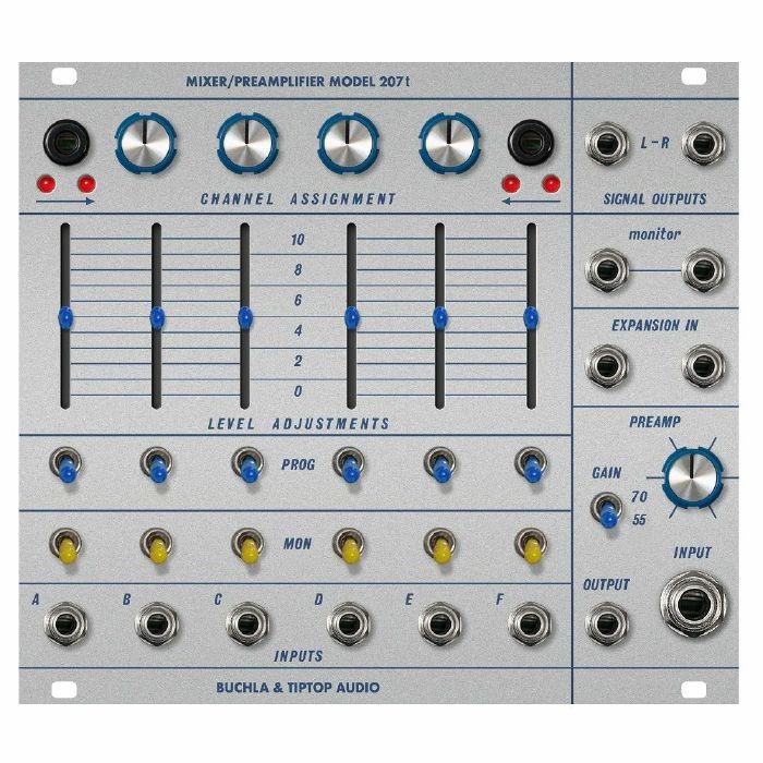 Buchla & TipTop Audio Mixer & Preamplifier Model 207t Module