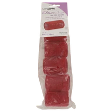 ConairPro Classic Design Self-Grip Hair Rollers, 1-1/2", Red, 5-Pieces