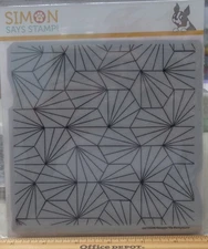 Simon Says: Hexagon Tile Background; 6 x 6 cling stamp; NEW