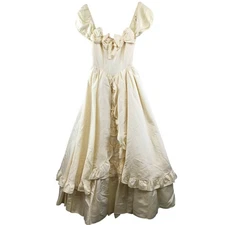 Vintage 1970's Gunne sax  wedding dress ribon detail size 3 