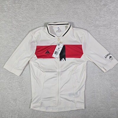 Adidas Heritage Tempo 3-Stripes Cycling Jersey Mens Medium JF8470 Chalk White M