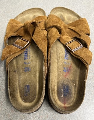 Birkenstock Lugano Soft Footbed suede leather sandals in  display picture 1