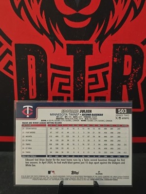 2025 Topps Series 2 Baseball #503 Edouard Julien - Minnesota Twins