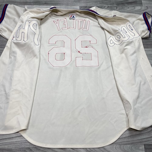 Vintage Philadelphia Phillies Jersey Mens XL Majestic Chase Utley MLB Baseball - Picture 5 of 6