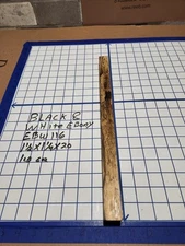 Black and White Ebony  Wood turning  blank  1 1/2"x 1  1/4"x  20  " EBW116