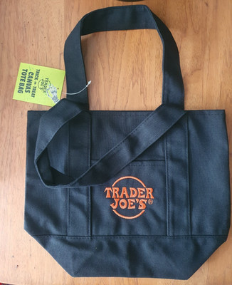 Trader Joe s Mini Tote Bag Trick-Or-Treat  New with Tags Black Orange Halloween