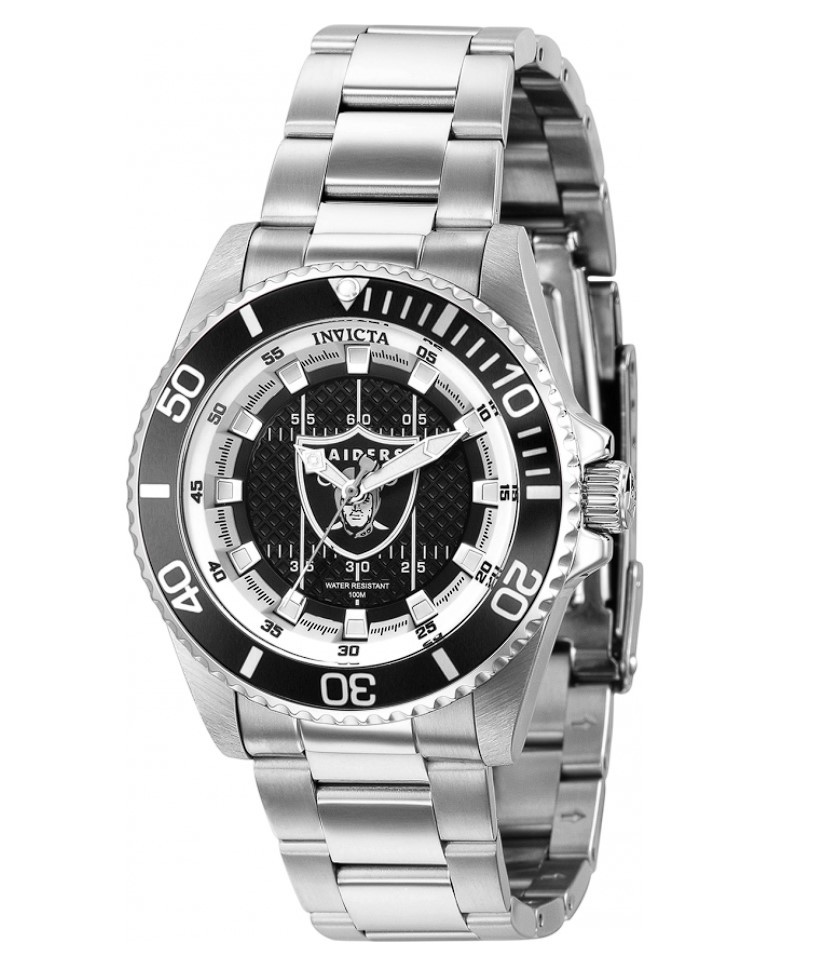 Invicta NFL Las Vegas Raiders 38mm Stainless Steel Quartz Watch for Women 36936