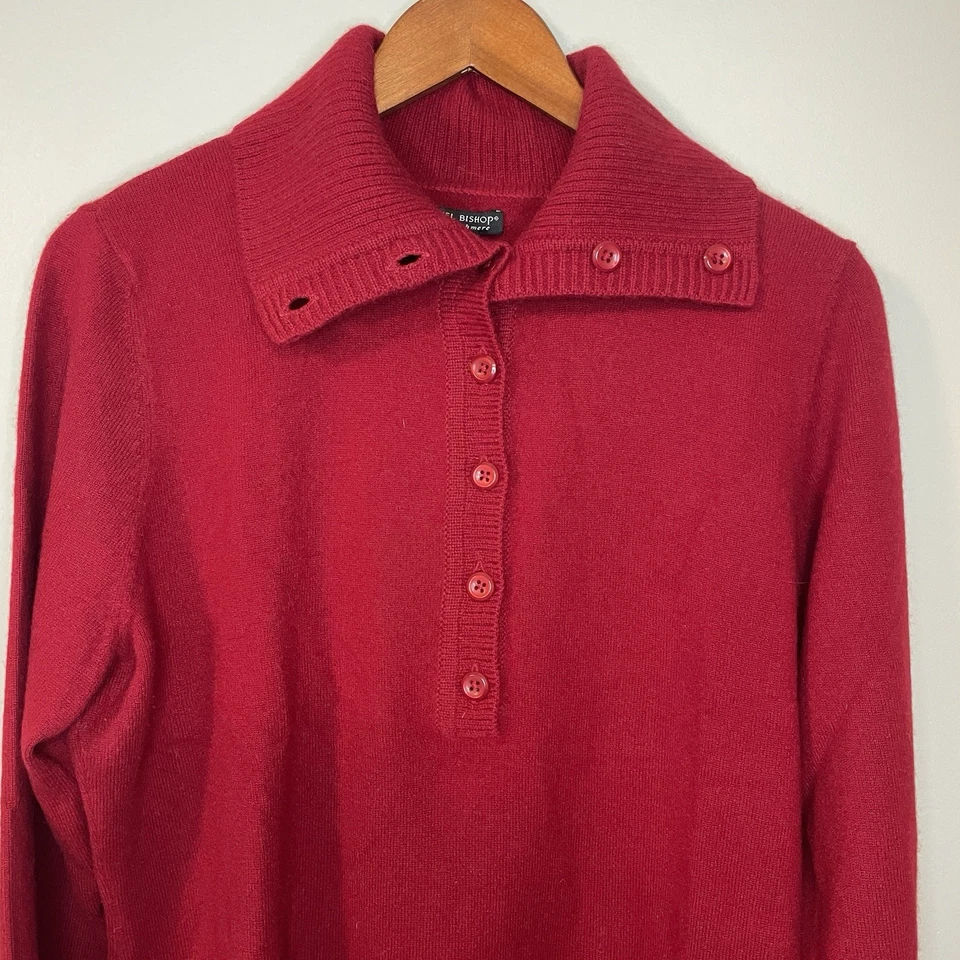 Suéter suéter para mujer Daniel Bishop 100 % cachemir en rojo intenso talla XL Foto 2 de 4