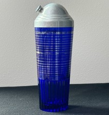 Cobalt Blue Glass Cocktail Shaker, Paden City...