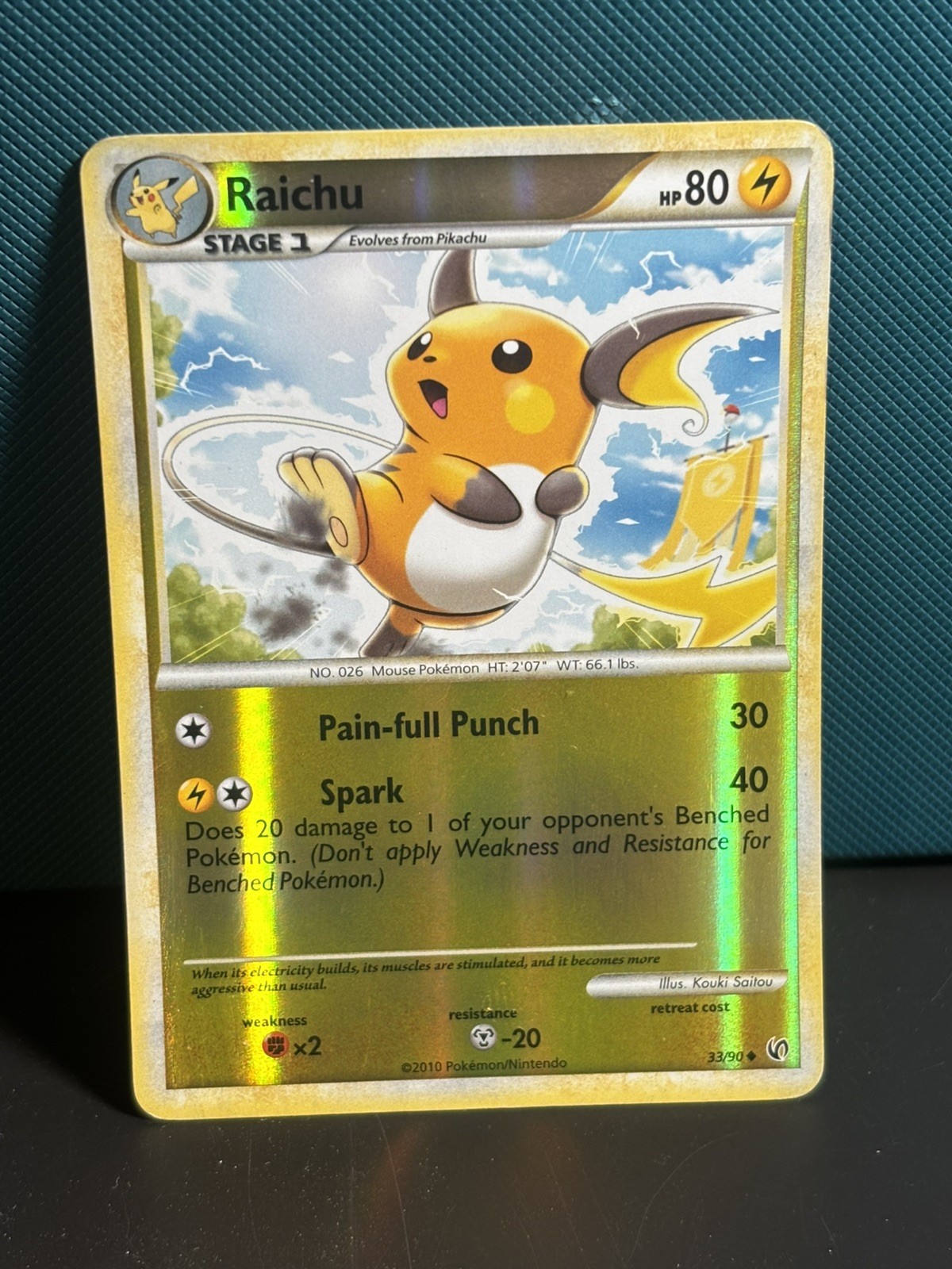 Raichu Uncommon Undaunted 33/90 Reverse Holo