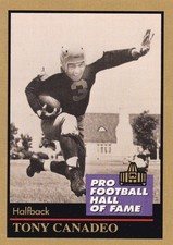 Tony Canadeo Green Bay Packers HOF Enor 24 Football Card 1991 Gonzaga