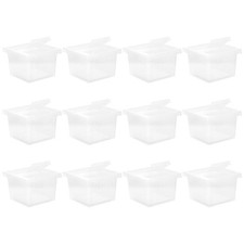 12Pcs Transparent Reptile Feeding Box Spider Terrarium Cricket Keeper