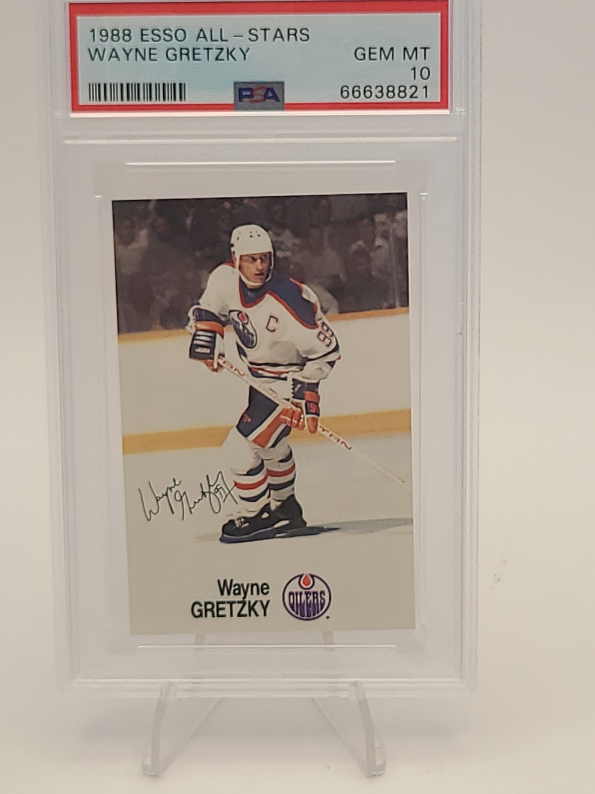 1988 ESSO All-Stars Wayne Gretzky PSA 10 GEM MINT view 2