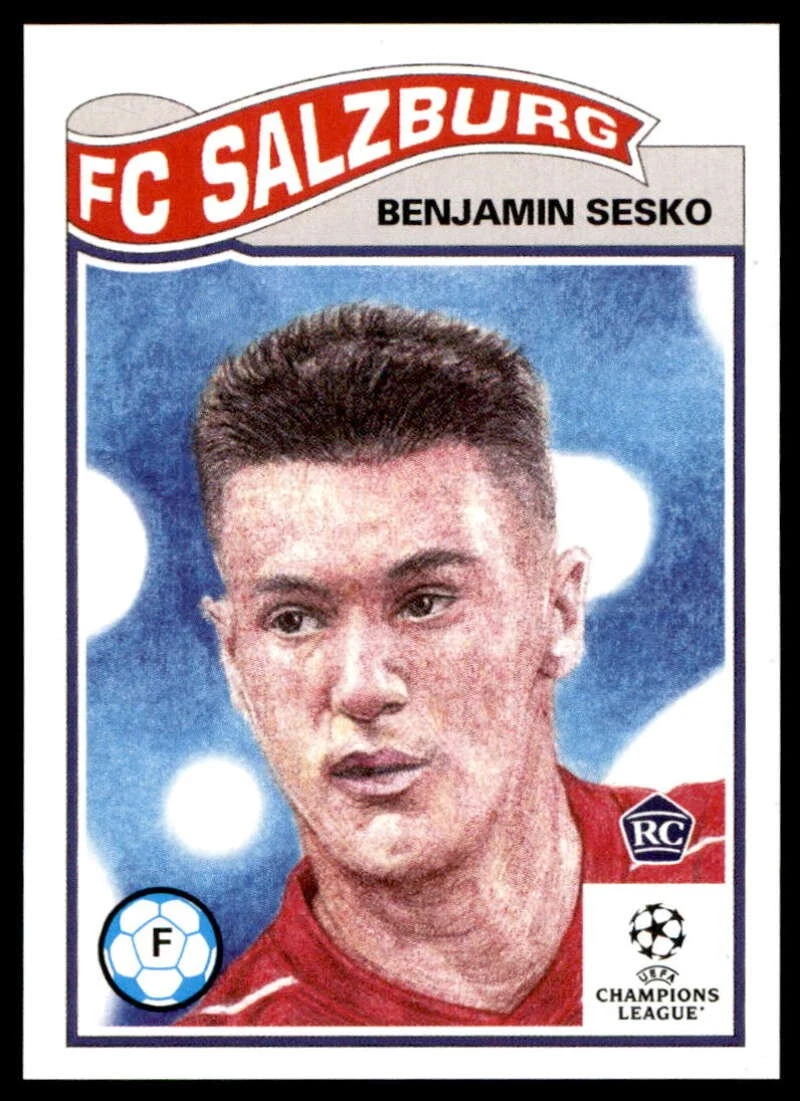 Benjamin Sesko 2021 Topps Living Set UEFA Champions League #406 RC