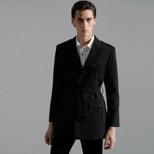 Hunting Suit Men New Autumn Top Casual Suit Jacket Retro Business Slim Overcoat - Picture 22 of 22