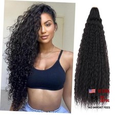 Pre-looped Micro Brazilian Braids Curly Crochet Hair, 24 Inch Pack of 8 1B