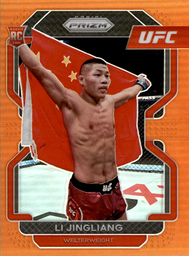 2022 Panini Prizm UFC #118 Li Jingliang Orange Prizms #/99