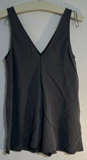Zara Dark Grey Flowy Short Romper Women  s Size M