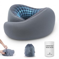 Neck Travel Pillow - Memory Foam Travel Pillow for Airplane, Washable Comfort...