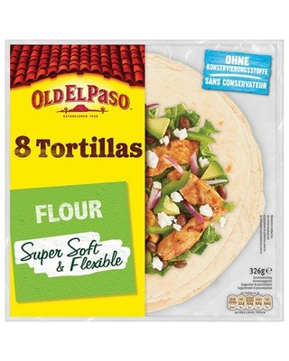 Old El Paso Weizen Tortillas 326g - Mexikanische Wraps aus Weizenmehl