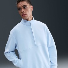 Nike 24.7 Soft Dri-FIT 1/2 Zip Mock Neck Pullover Light Blue Men's L, 120 New