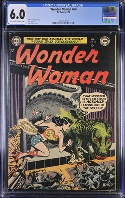 Wonder Woman #64 Irwin Hasen Cover CGC 6.0 OWW