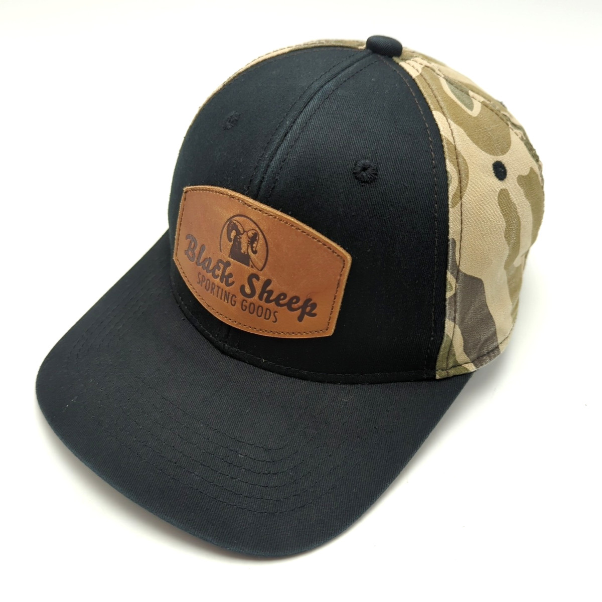 Black Sheep Sporting Goods hat black and camouflage adjustable snapback cap View 5