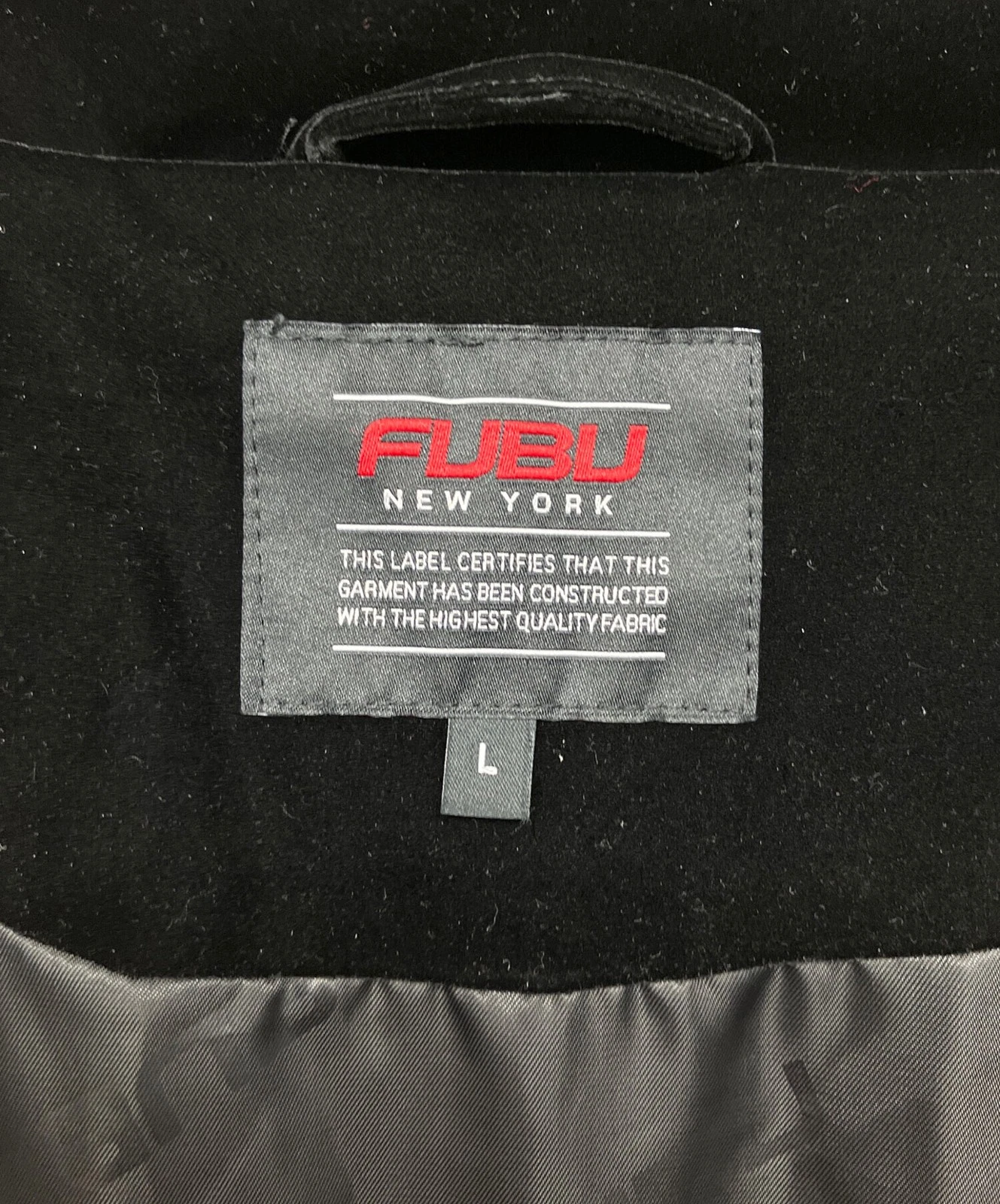 FUBU Puffer Jacket Men's Size L Black image 9