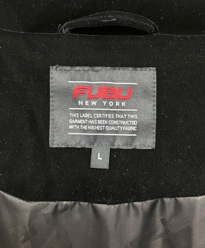 FUBU Puffer Jacket Men's Size L Black image 9