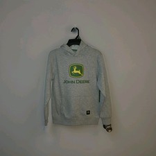 John Deere Fleece Graphic Pullover Hoodie Light Gray Heather 8