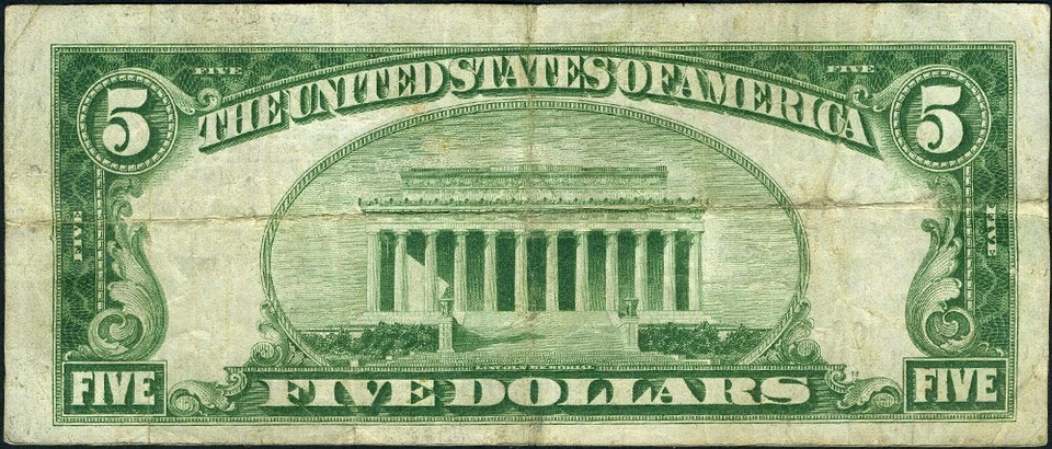 FR. 1951 G* $5 1928-A Federal Reserve Note Chicago G-A Block VF - Image 3 of 3