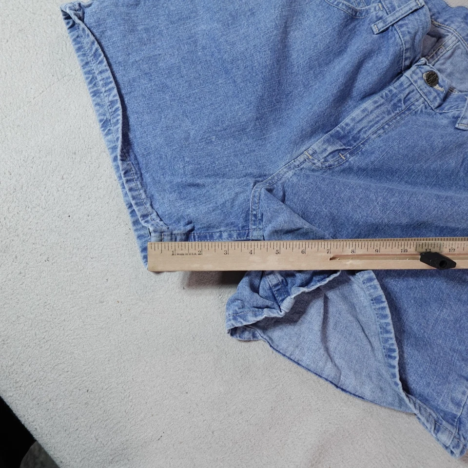 Pantalones Cortos Y2K Riders Para Mujer 16 Medianos Azul Denim Jean Tiro Alto Informales De Colección Mamá Foto 4 de 4