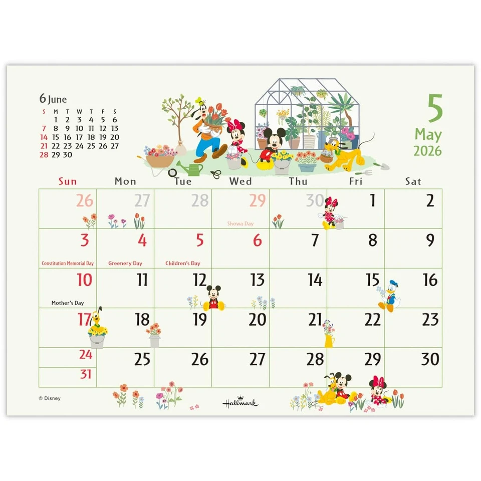 Hallmark Disney 2026 Tischkalender Mickey Und Freunde Japan - Bild 4 von 4