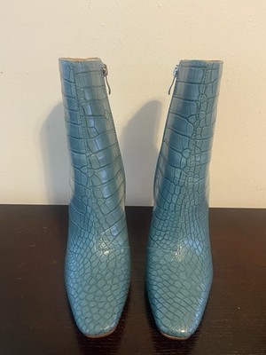 Blue/Green Ankle Boots Appear to Be The RAID Kennedia Model In Blue Croc.