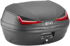 GIVI E455NA Simply Iv Top Case 45L Black with Red Lens for Street Motorcycles