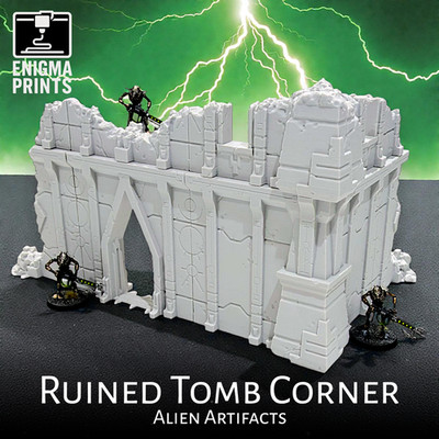 Medium Corner Ruins B | Alien Artifacts | Tomb World Terrain Scenery Wargaming