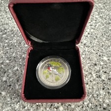 2012 25-cents Rose-breasted Grosbeak: Birds of Canada coin